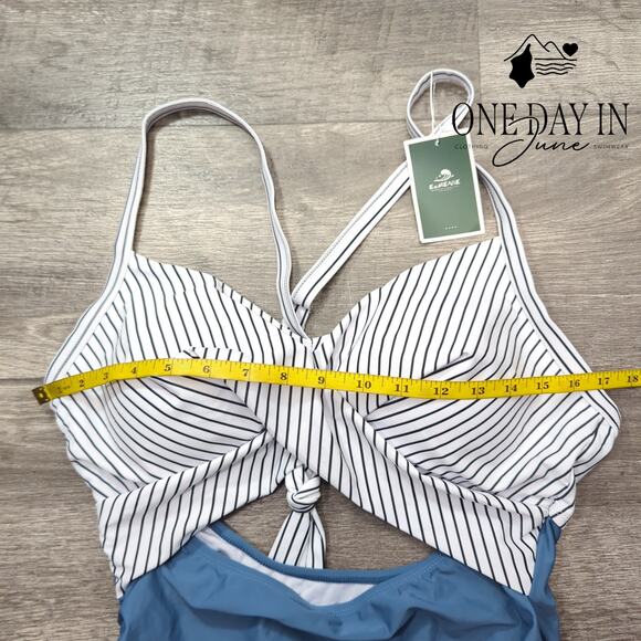 Eomenie Cross Front Cut Out One Piece Swimsuit Size XL - Picture 5 of 7